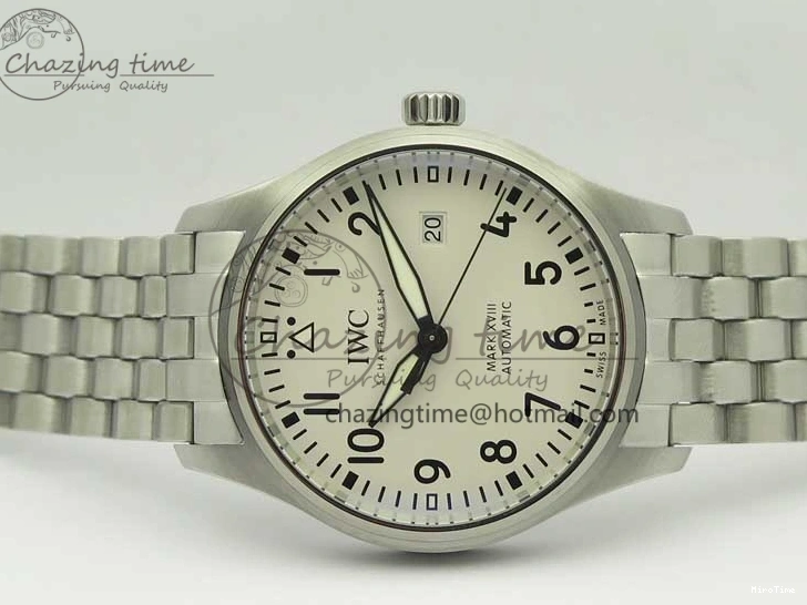 MIROTIME 0210 ZeroBulk Mark XVIII IW327002 MKS 1:1 Best Edition White Dial On SS Bracelet MIYOTA 9015 V 7209